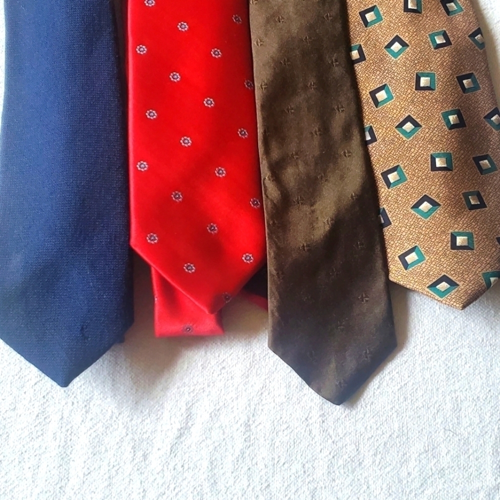 Bundle of‎ 4 Assorted Ties - 2 are 100% Silk